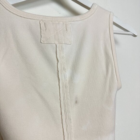 FREE PEOPLE Hummingbird Stretch Cotton Top in Ivory Size Medium - Picture 13 of 15